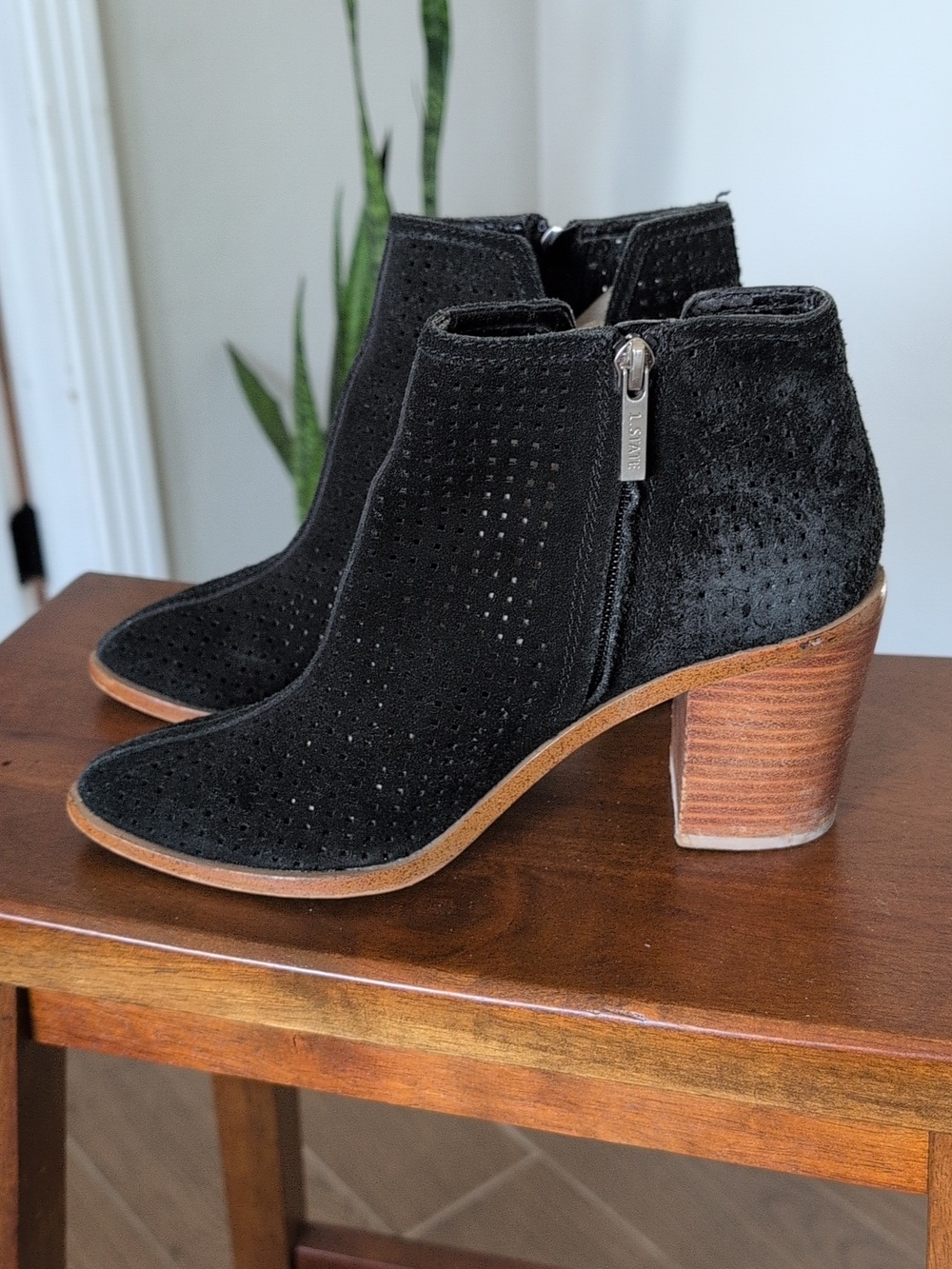 1. State Nordstrom Black Suede Ankle Boots Size 7.5